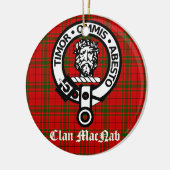Clan MacNab Wappen Abzeichen und Tartan Personalis Keramik Ornament (Links)