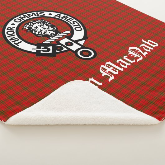 Clan MacNab Wappen Abzeichen und Tartan Sherpadecke (3/4)