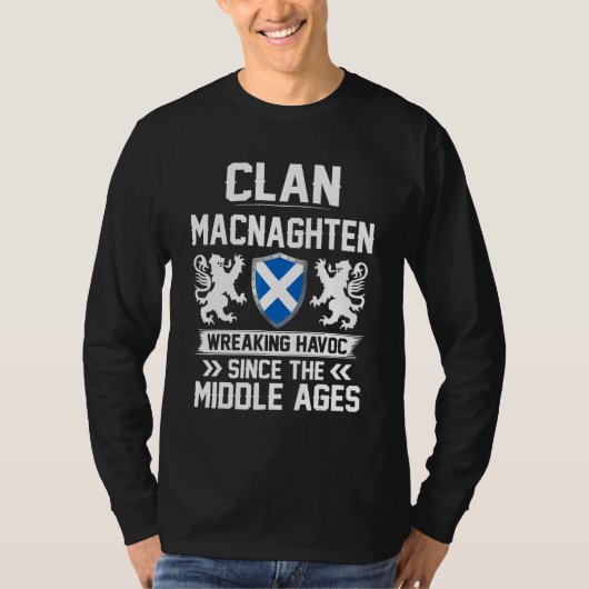 Clan Macnaghten Scottish Family Clan Scotland Wrea T-Shirt (Vorderseite)