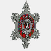 Clan MacNeacail | MacNicol Wappen & Tartan Schneeflocken Zinn-Ornament (Links)