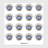 Clan MacNeacail Tartan Knot & Flag Aufkleber (Blatt)