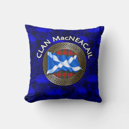 Clan MacNeacail Tartan Knot & Flag Kissen