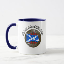 Clan MacNeacail Tartan Knot & Flag Tasse