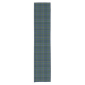 Clan MacNeil Dark Blue und Green Scottish Tartan Kurzer Tischläufer (Vorderseite)