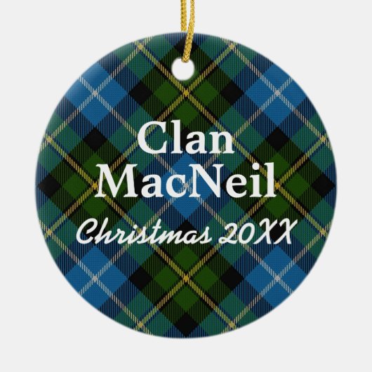 Clan MacNeil Scottish Tartan Keramikornament (Vorne)