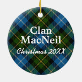 Clan MacNeil Scottish Tartan Keramikornament (Hinten)
