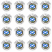 Clan MacNeil Tartan Knot & Flag Aufkleber (Vorderseite)