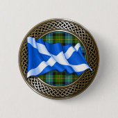 Clan MacNeil Tartan Knot & Flag Button (Vorderseite)