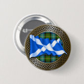 Clan MacNeil Tartan Knot & Flag Button (Vorne & Hinten)