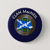 Clan MacNeil Tartan Knot & Flag Button (Vorderseite)