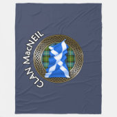 Clan MacNeil Tartan Knot & Flag Fleecedecke (Vorderseite)