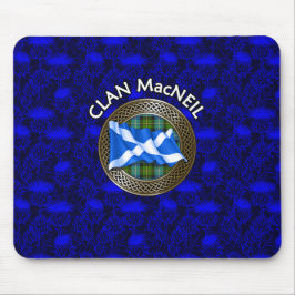 Clan MacNeil Tartan Knot & Flag Mousepad