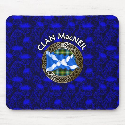 Clan MacNeil Tartan Knot & Flag Mousepad (Vorne)