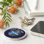 Clan MacNeil Tartan Knot & Flag Schlüsselanhänger (Seite)