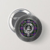 Clan MacNeil Wappen & Tartan Knot Button (Vorne & Hinten)