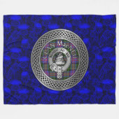 Clan MacNeil Wappen & Tartan Knot Fleecedecke (Vorderseite (Horizontal))