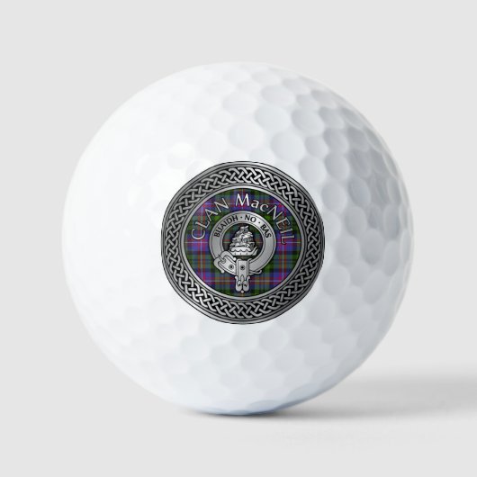 Clan MacNeil Wappen & Tartan Knot Golfball (Vorderseite)