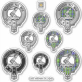 Clan MacNeill von Gigha Gaelic Wappen & Tartan Aufkleber (Vorderseite)