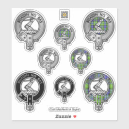 Clan MacNeill von Gigha Gaelic Wappen & Tartan Aufkleber