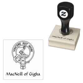 Clan MacNeill von Gigha Latin Wappen Rubber Briefm Gummistempel