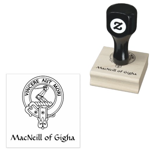 Clan MacNeill von Gigha Latin Wappen Rubber Briefm Gummistempel (Stempel)