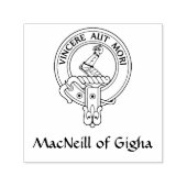 Clan MacNeill von Gigha Latin Wappen Rubber Briefm Permastempel (Design)