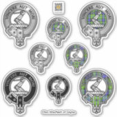 Clan MacNeill von Gigha Latin Wappen & Tartan Aufkleber (Vorderseite)