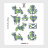 Clan MacNeill von Gigha Tartan Sticker (Blatt)