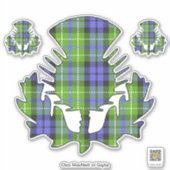 Clan MacNeill von Gigha Tartan Thistle Sticker (Vorderseite)
