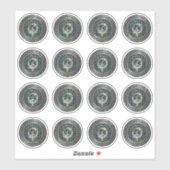 Clan MacNeill von Gigha Wappen & Tartan Sticker (Blatt)