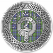 Clan MacNeill von Gigha Wappen & Tartan Sticker (Vorderseite)