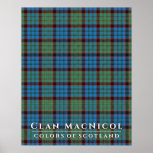 Clan MacNicol Colors of Scotland Jagd Tartan Poster