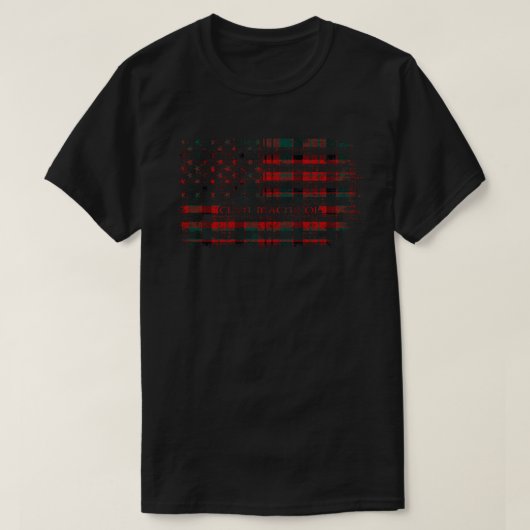 Clan MacNicol Scottish tartan US flagkilt Scotlan T-Shirt (Design vorne)
