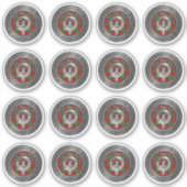 Clan MacPhail Wappen & Tartan Knot Aufkleber (Vorderseite)