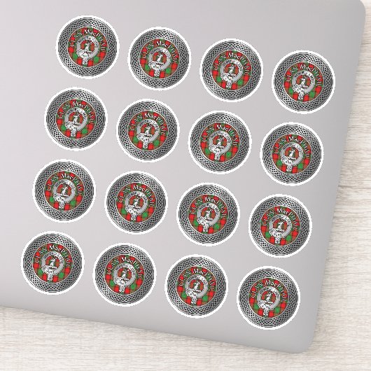 Clan MacPhail Wappen & Tartan Knot Aufkleber (Detail)