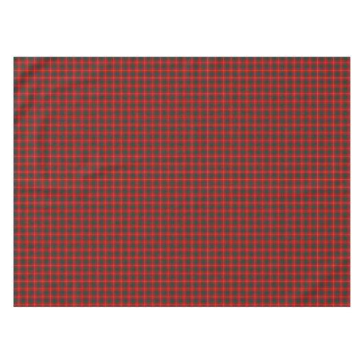 Clan MacPhee Red and Forest Green Scottish Tartan Tischdecke (Vorderseite (Horizontal))