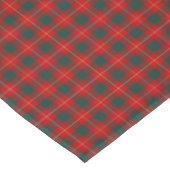Clan MacPhee Red and Forest Green Scottish Tartan Tischdecke (Schrägansicht)