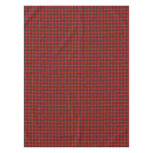 Clan MacPhee Red and Forest Green Scottish Tartan Tischdecke (Vorderseite)