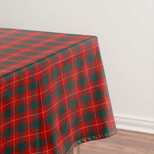 Clan MacPhee Red and Forest Green Scottish Tartan Tischdecke (Beispiel)
