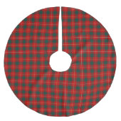 Clan MacPhee Tartan Red and Forest Green Kariert Polyester Weihnachtsbaumdecke (Vorderseite)
