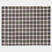 Clan MacPherson Black, White & Lila Dress Tartan Fleecedecke (Vorderseite (Horizontal))