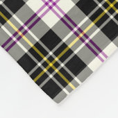 Clan MacPherson Black, White & Lila Dress Tartan Fleecedecke (Ecke)