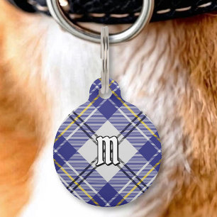 Clan MacPherson Blaues Kleid Tartan Haustier ID-An Haustiermarke