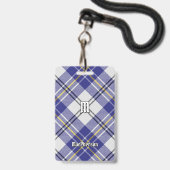 Clan MacPherson Blue Dress Tartan Abzeichen Ausweis (Vorderseite mit Lanyard)