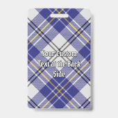 Clan MacPherson Blue Dress Tartan Abzeichen Ausweis (Rückseite)