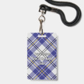 Clan MacPherson Blue Dress Tartan Abzeichen Ausweis (Rückseite mit Lanyard)
