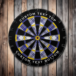 Clan MacPherson Blue Dress Tartan Dart Board Dartscheibe