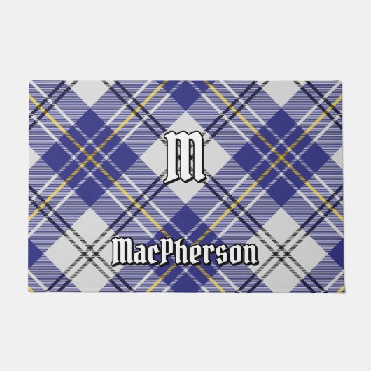 Clan MacPherson Blue Dress Tartan Doormat Fußmatte (Vorderseite)