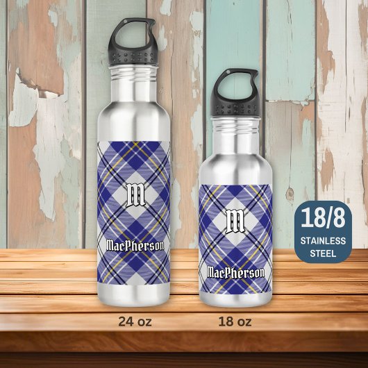 Clan MacPherson Blue Dress Tartan Edelstahlflasche