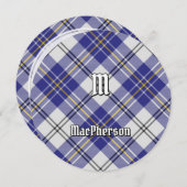 Clan MacPherson Blue Dress Tartan Einladung (Vorne/Hinten)